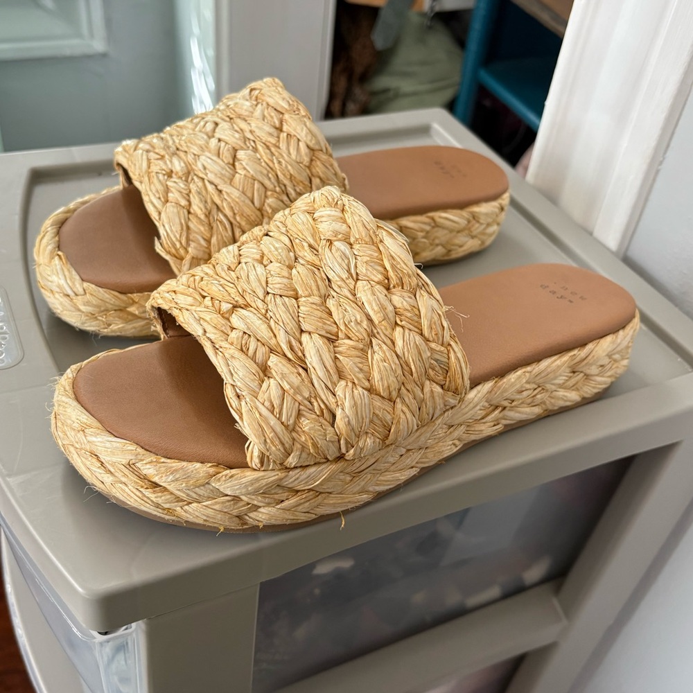 A new day Woven Straw Slide wedge - Picture 2 of 5